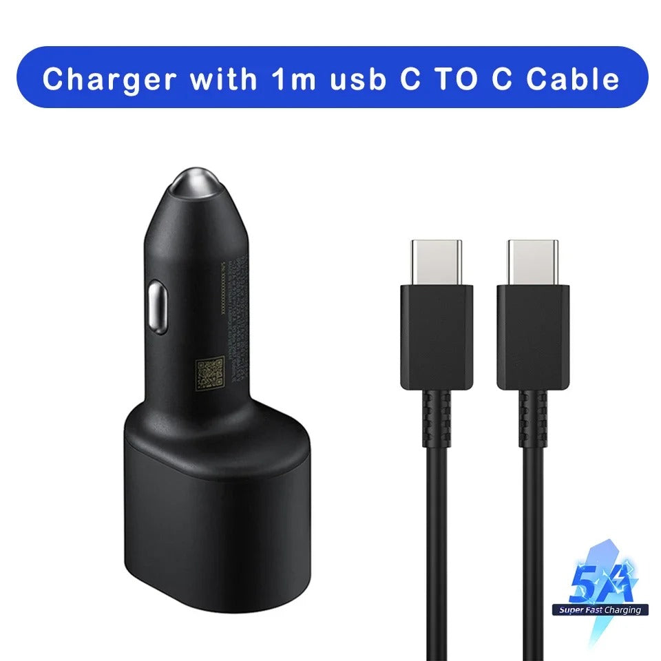 Samsung Dual Usb Car Charger 60w 45w 15w Type C Auto Chargeur Cargador For Galaxy A15 A14 A16 S24 Note20 Ultra Z Flip Fold 5