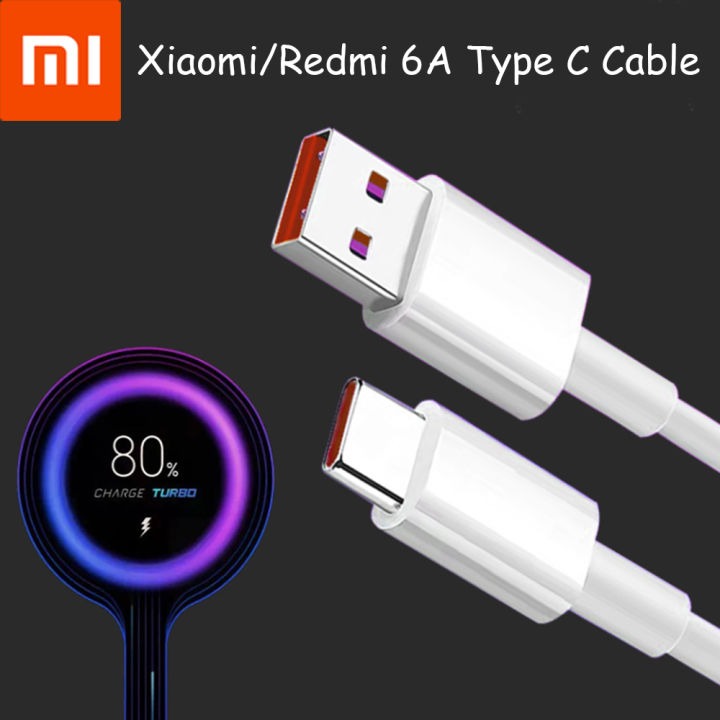 Xiaomi Turbo Type-C Charging Cable 6A Fast Charge Compatible with Mi11, Note10, K40 Pro Series