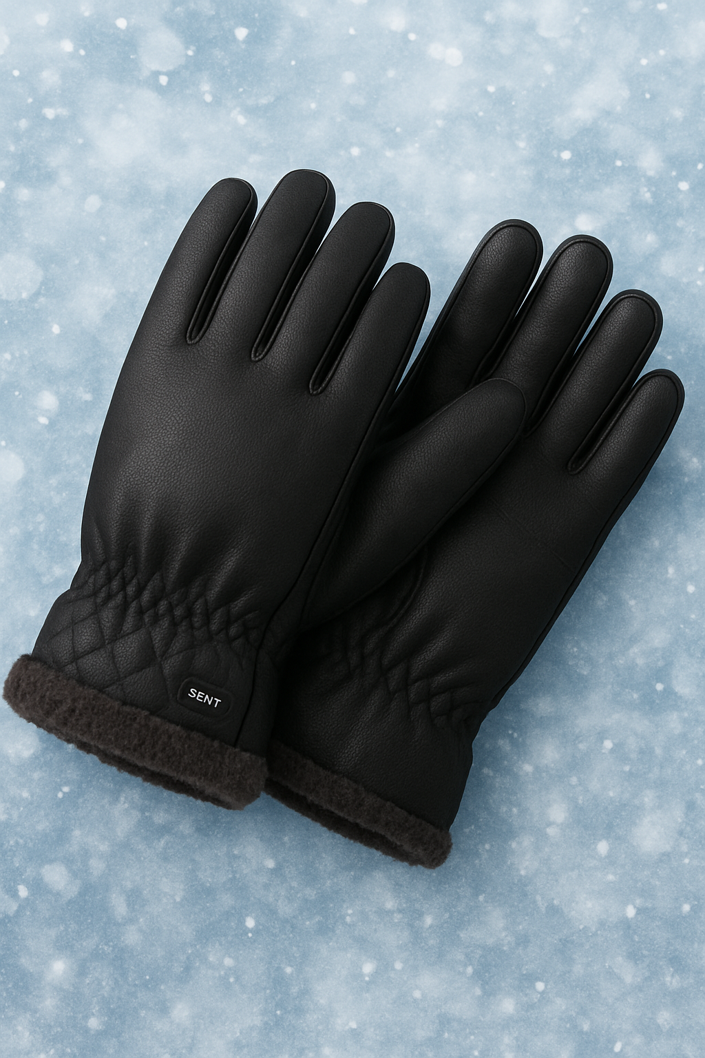 New Winter Gloves Men Women Black PU Leather Cashmere Warm Driving Gloves Mittens Touch Screen Waterproof Tactical Gloves - Image 6
