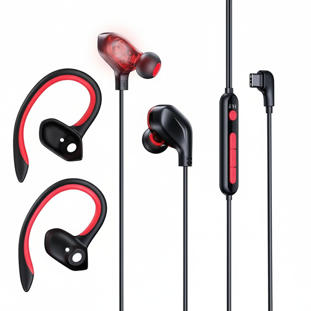 Baseus GAMO Immersive Virtual 3D Game Type-c Earphone Black