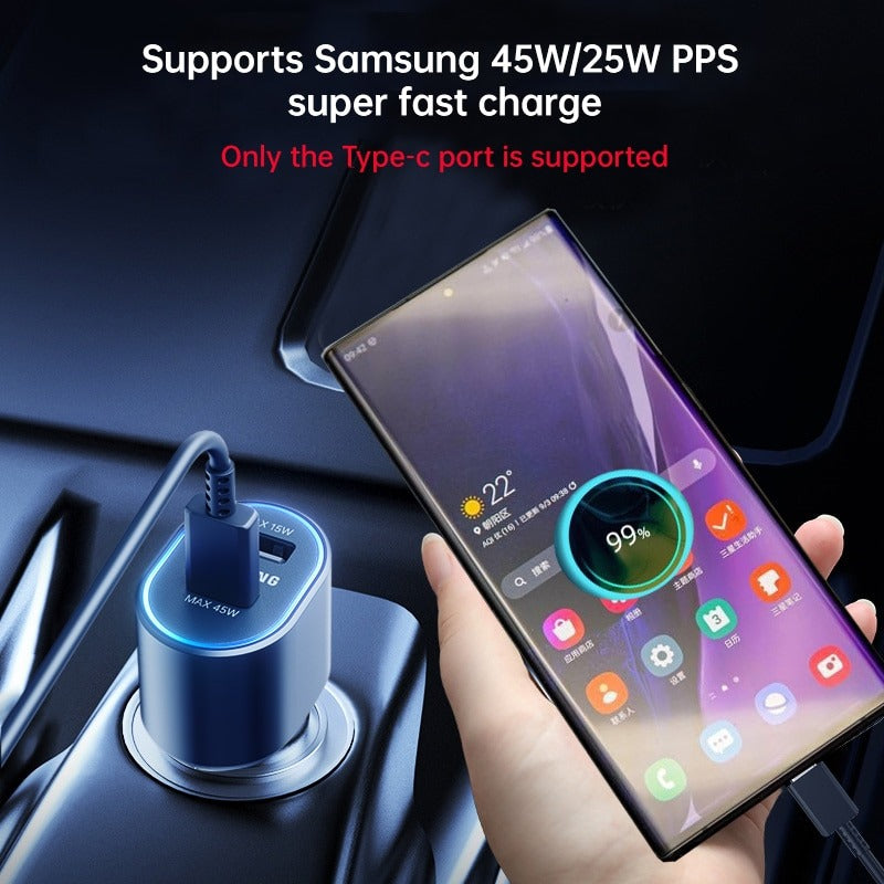 Samsung Dual Usb Car Charger 60w 45w 15w Type C Auto Chargeur Cargador For Galaxy A15 A14 A16 S24 Note20 Ultra Z Flip Fold 5 - Image 6