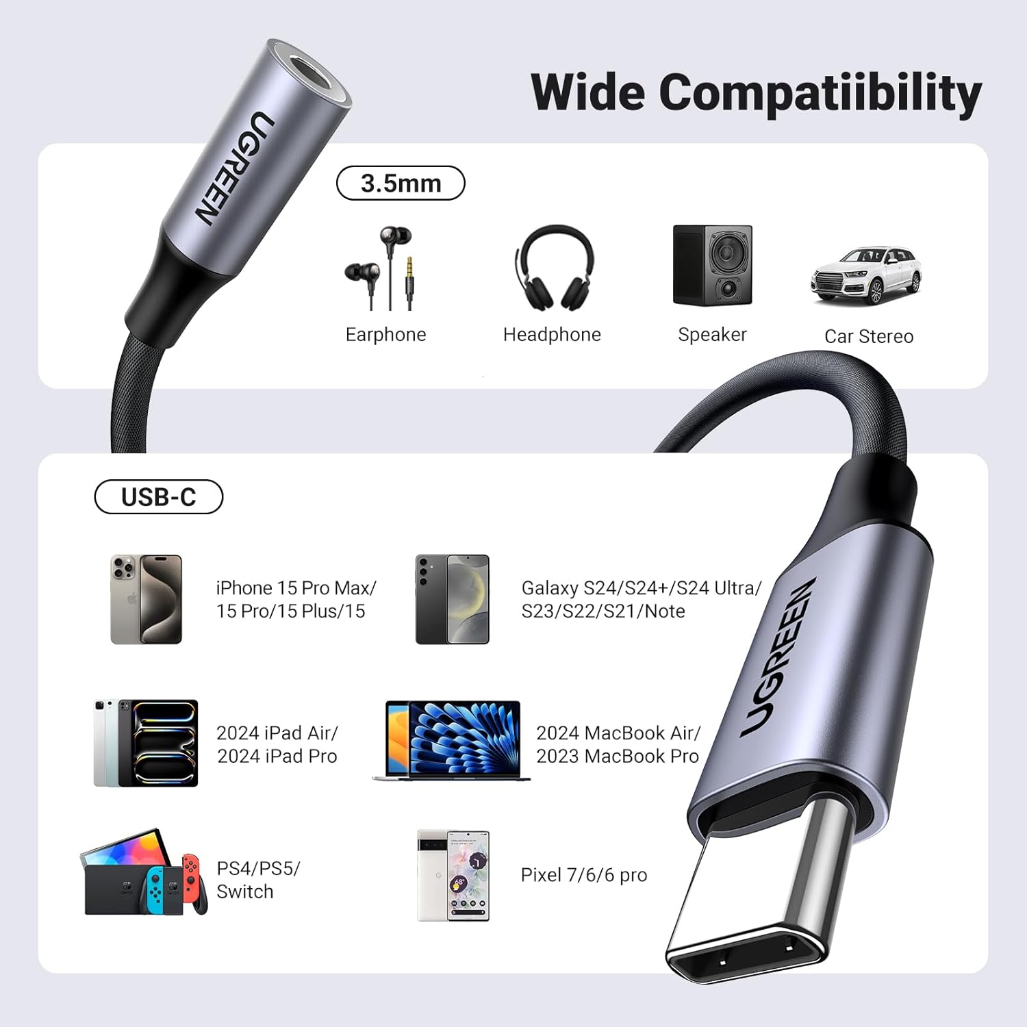 UGREEN 80154 USB Type-C To 3.5mm Audio Adapter - Image 7