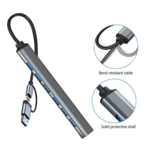 2IN1 7 PORT USB 3.0 AND 2.0 USB C
