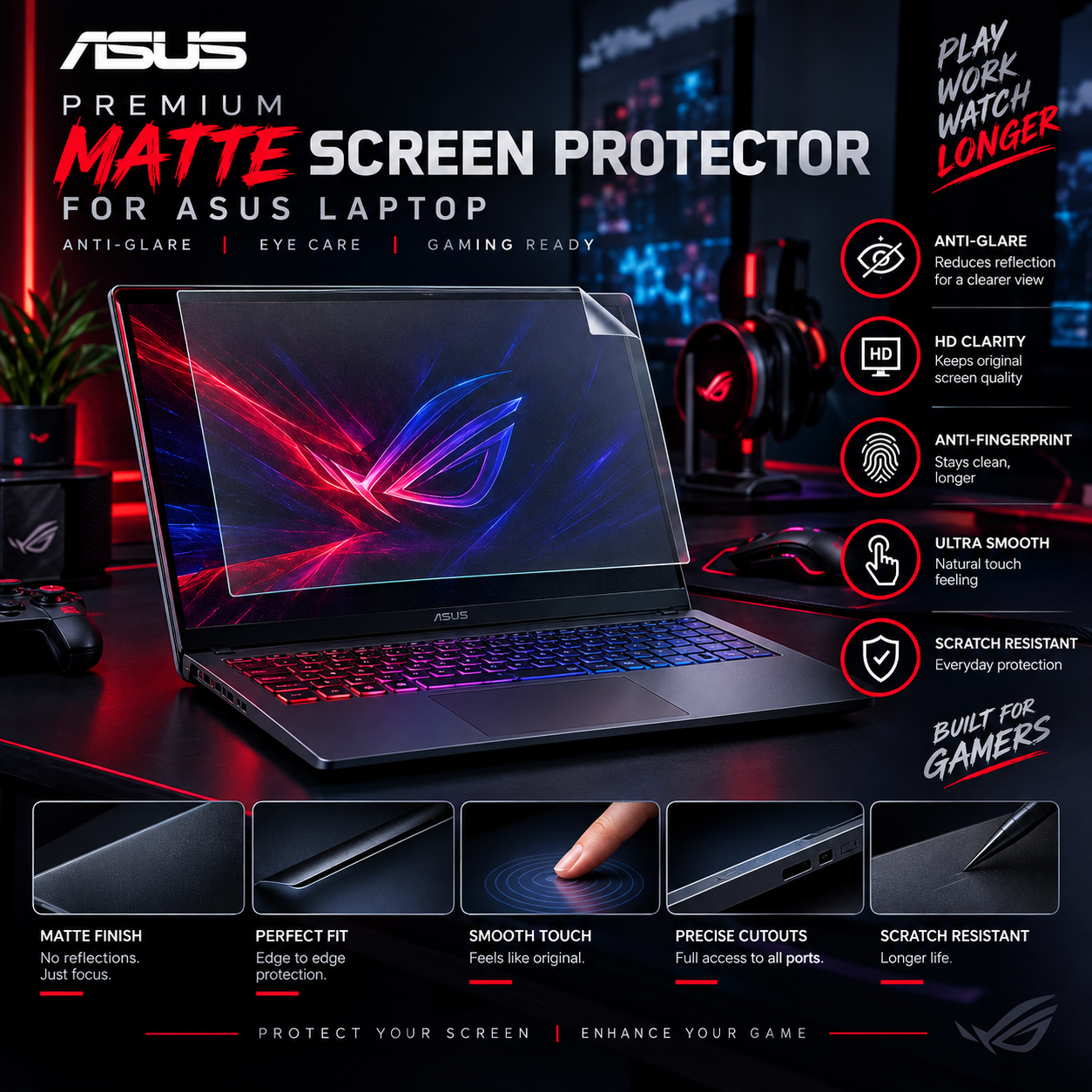 Other ASUS Laptop Models Hydrogel Screen Protector (2 PCS) – Matte / Clear