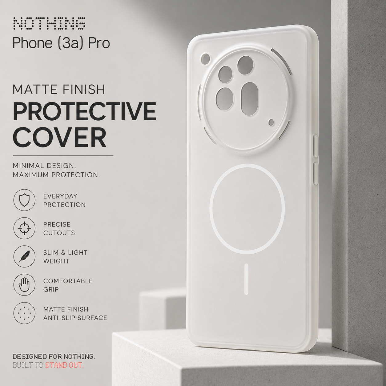 Nothing Phone 3a Pro Clear Case + Hydrogel Screen Protector Combo