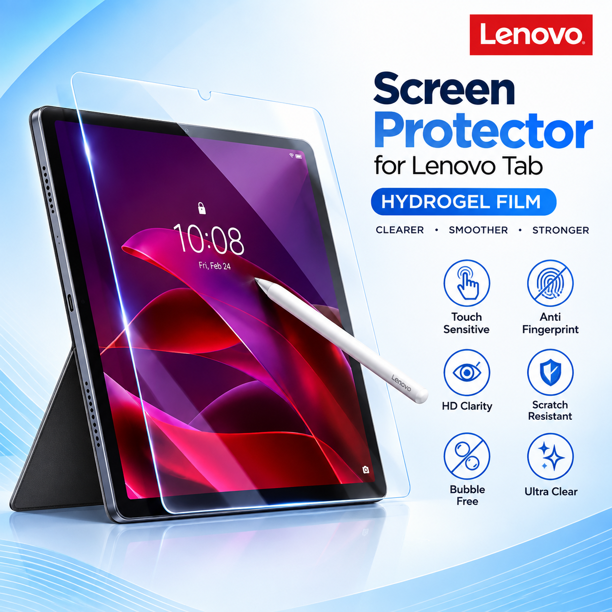 Lenovo Tab K, E, 2, 3, 4 and Older Tablets Paper-Like Screen Protector (2 PCS) – Matte Anti-Glare