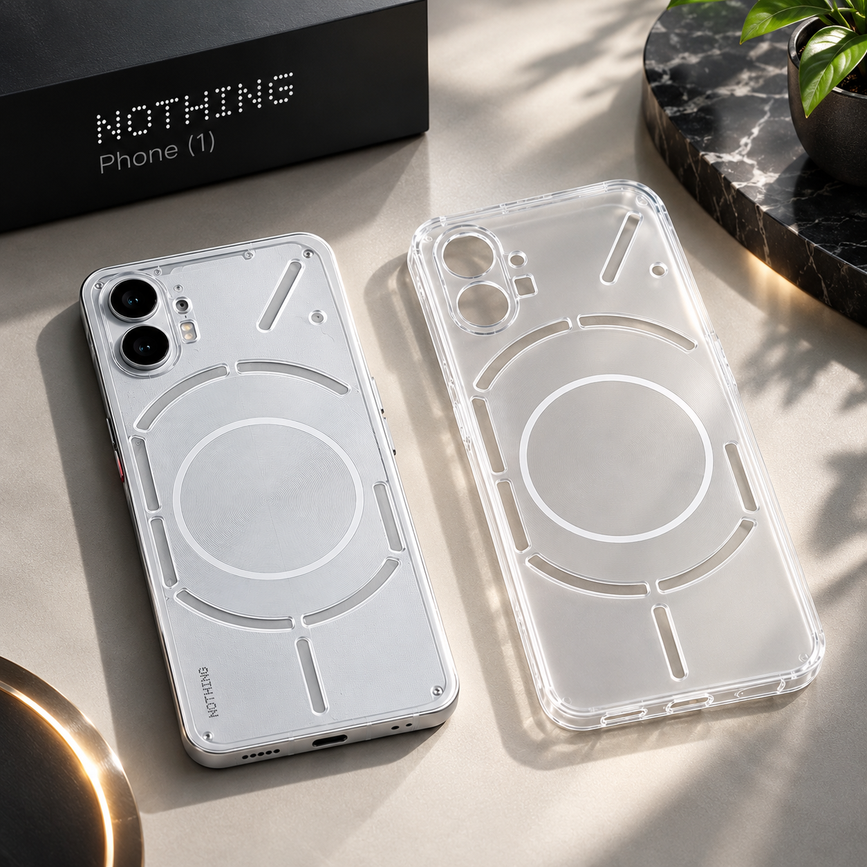 Nothing Phone 1 Clear Case + Hydrogel Screen Protector Combo