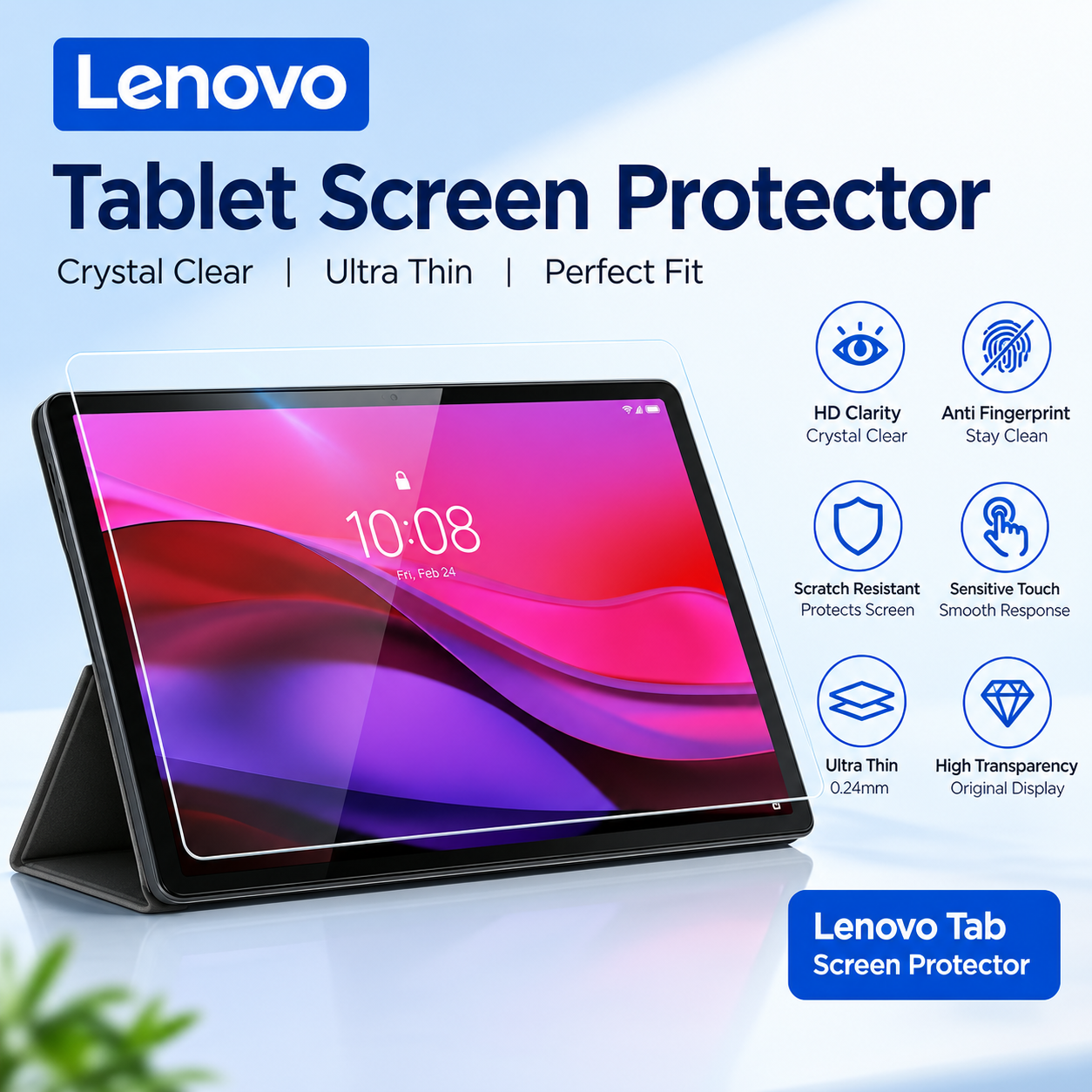 Lenovo Tab K, E, 2, 3, 4 and Older Tablets Paper-Like Screen Protector (2 PCS) – Matte Anti-Glare