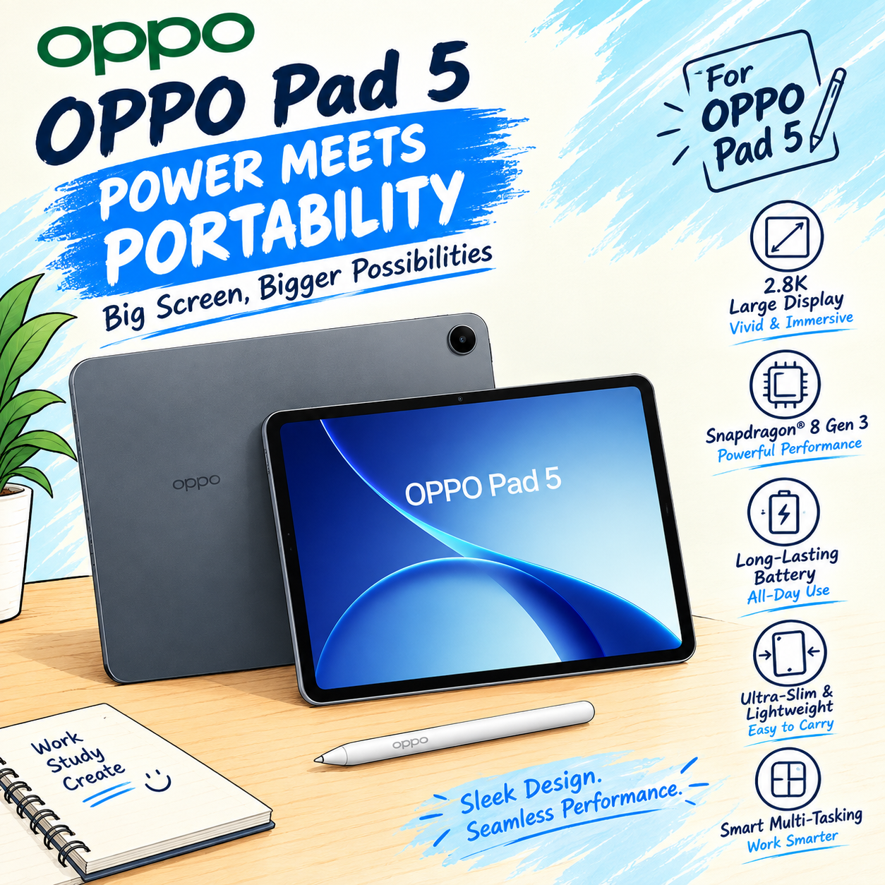 OPPO Pad Paper-Like Screen Protector – Matte Anti-Glare