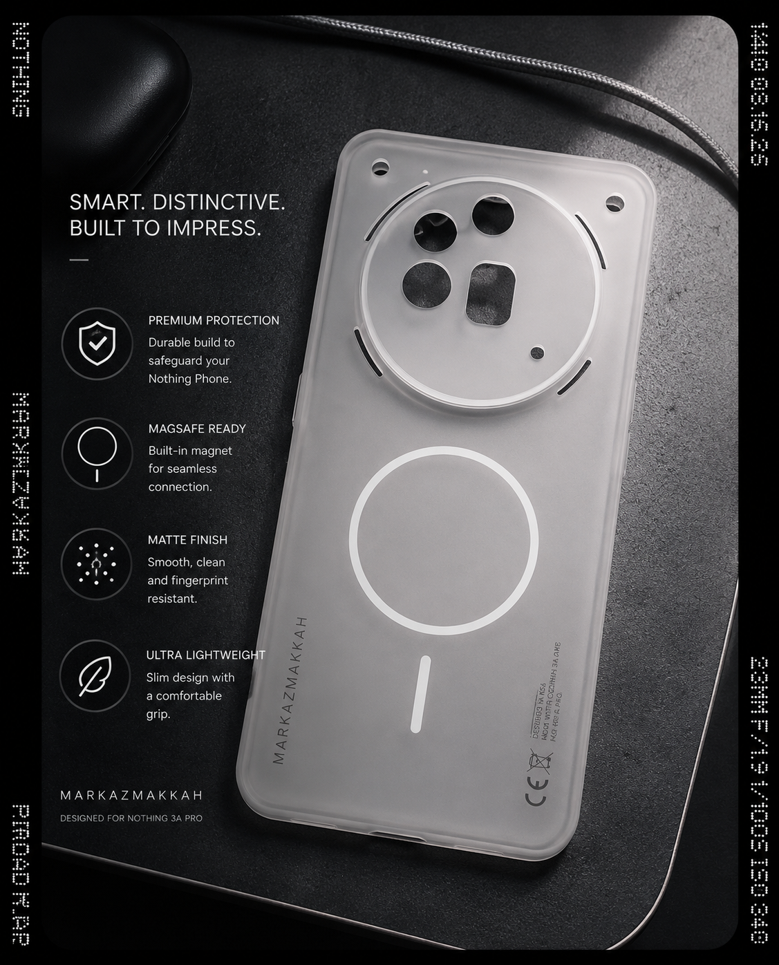 Nothing Phone 3a Pro Clear Case + Hydrogel Screen Protector Combo