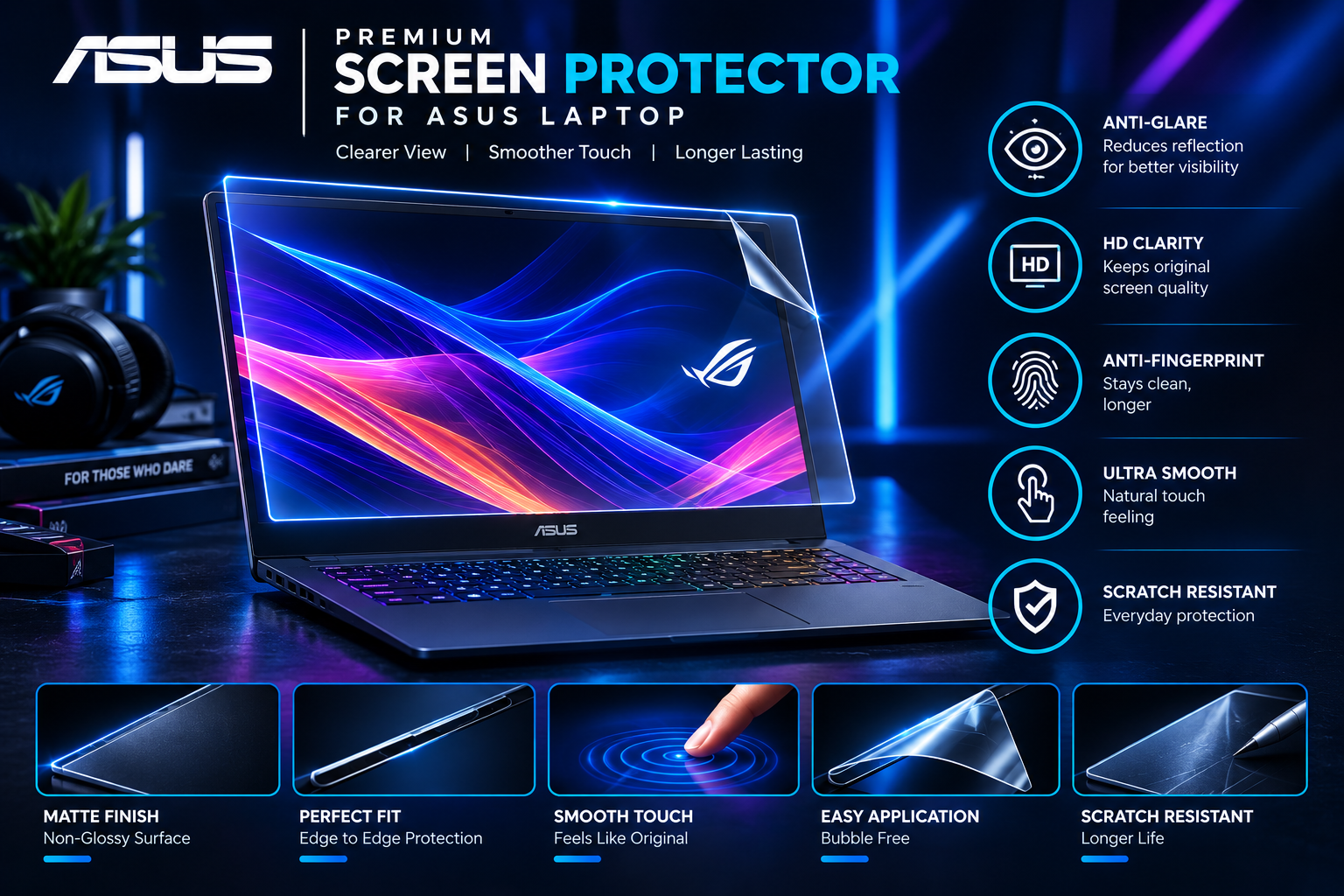 Other ASUS Laptop Models Hydrogel Screen Protector (2 PCS) – Matte / Clear