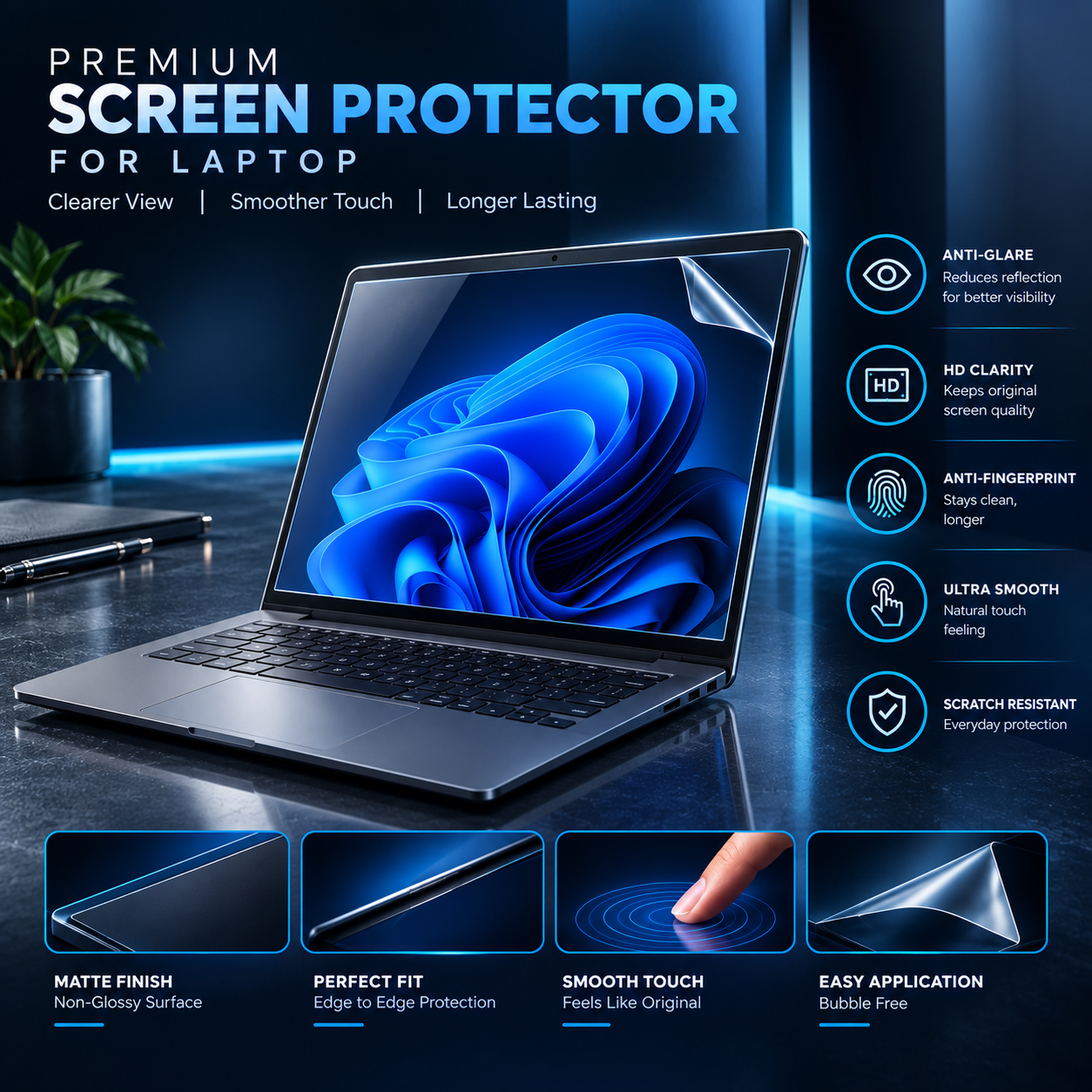 Other Dell Laptop Models Hydrogel Screen Protector (2 PCS) – Matte / Clear
