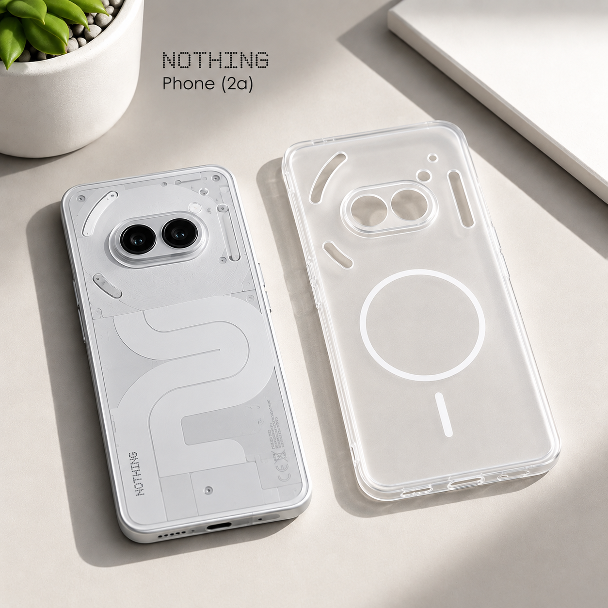 Nothing Phone 2a Clear Case + Hydrogel Screen Protector Combo