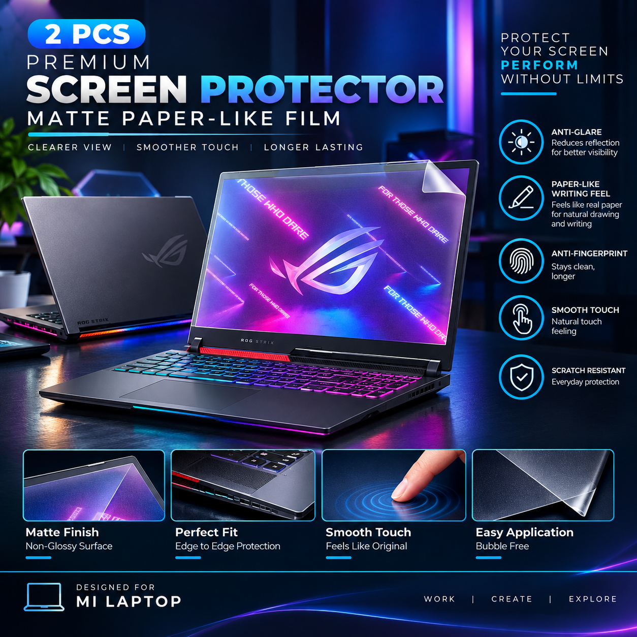 Other ASUS Laptop Models Hydrogel Screen Protector (2 PCS) – Matte / Clear