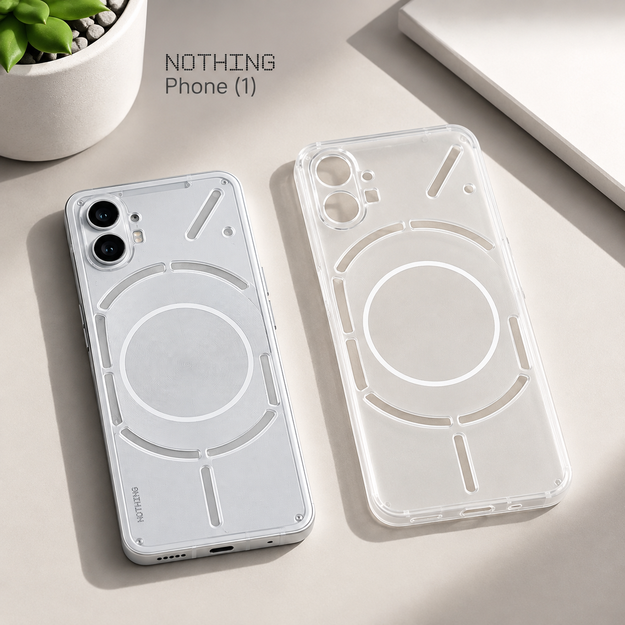 Nothing Phone 1 Clear Case + Hydrogel Screen Protector Combo