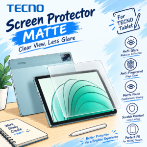 Tecno MegaPad and Tab Paper-Like Screen Protector (2 PCS) – Matte Anti-Glare