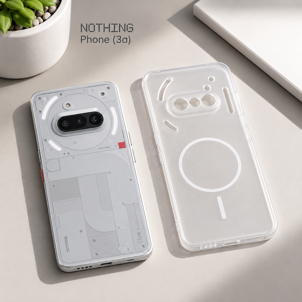 Nothing Phone 3a Clear Case + Hydrogel Screen Protector Combo