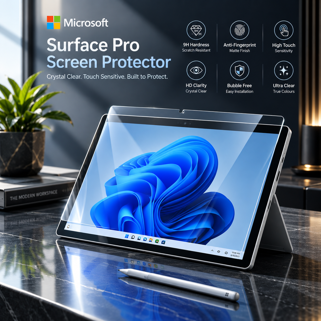 Microsoft Surface Laptop and Surface Book Paper-Like Screen Protector (2 PCS) – Matte Anti-Glare