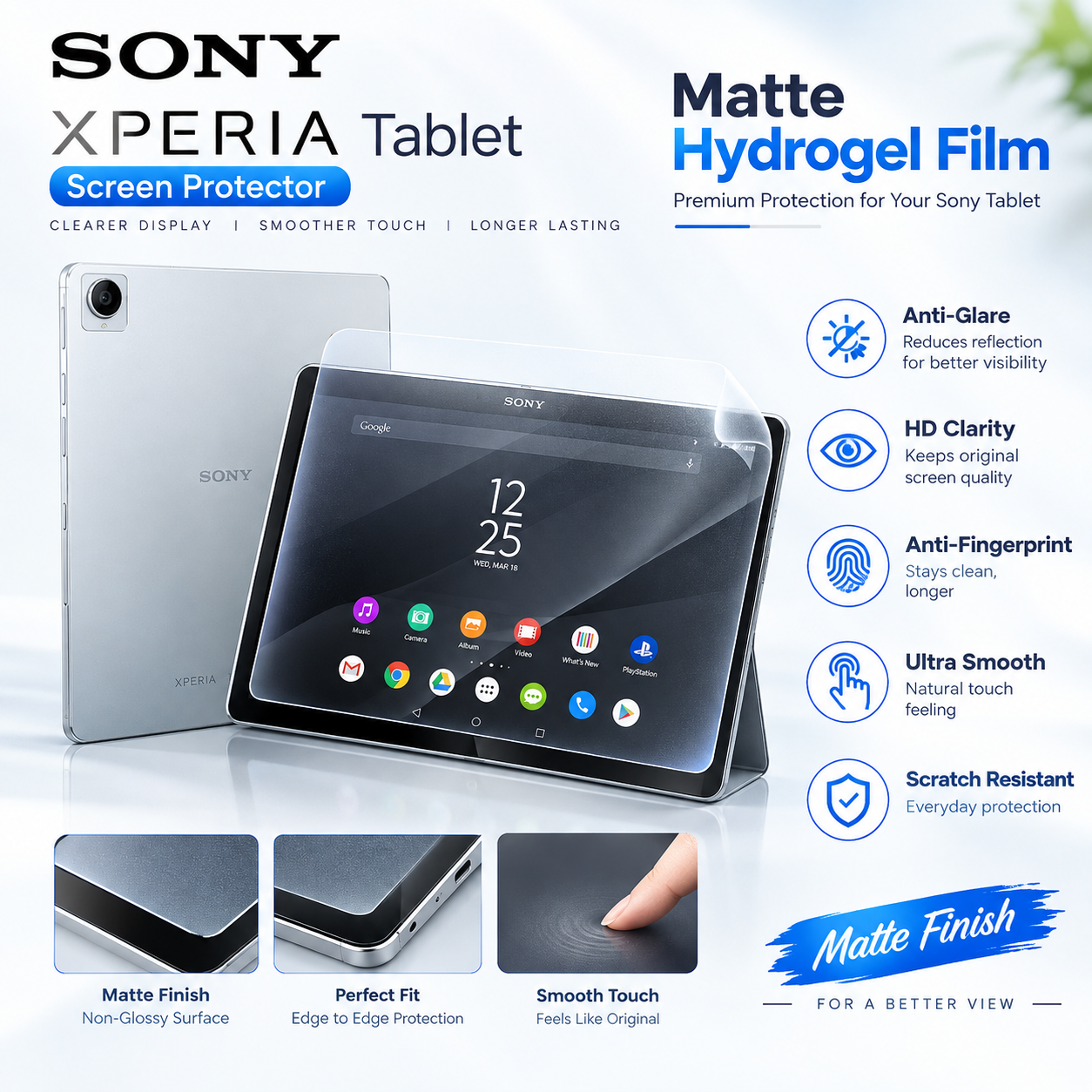 Sony Xperia Tablet Paper-Like Screen Protector (2 PCS) – Matte Anti-Glare