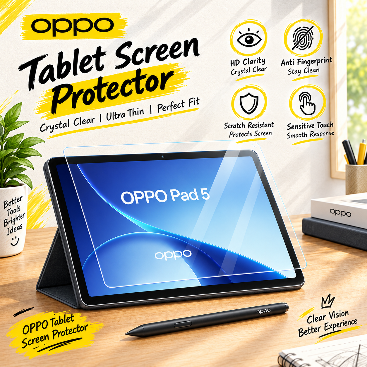 OPPO Pad Paper-Like Screen Protector – Matte Anti-Glare