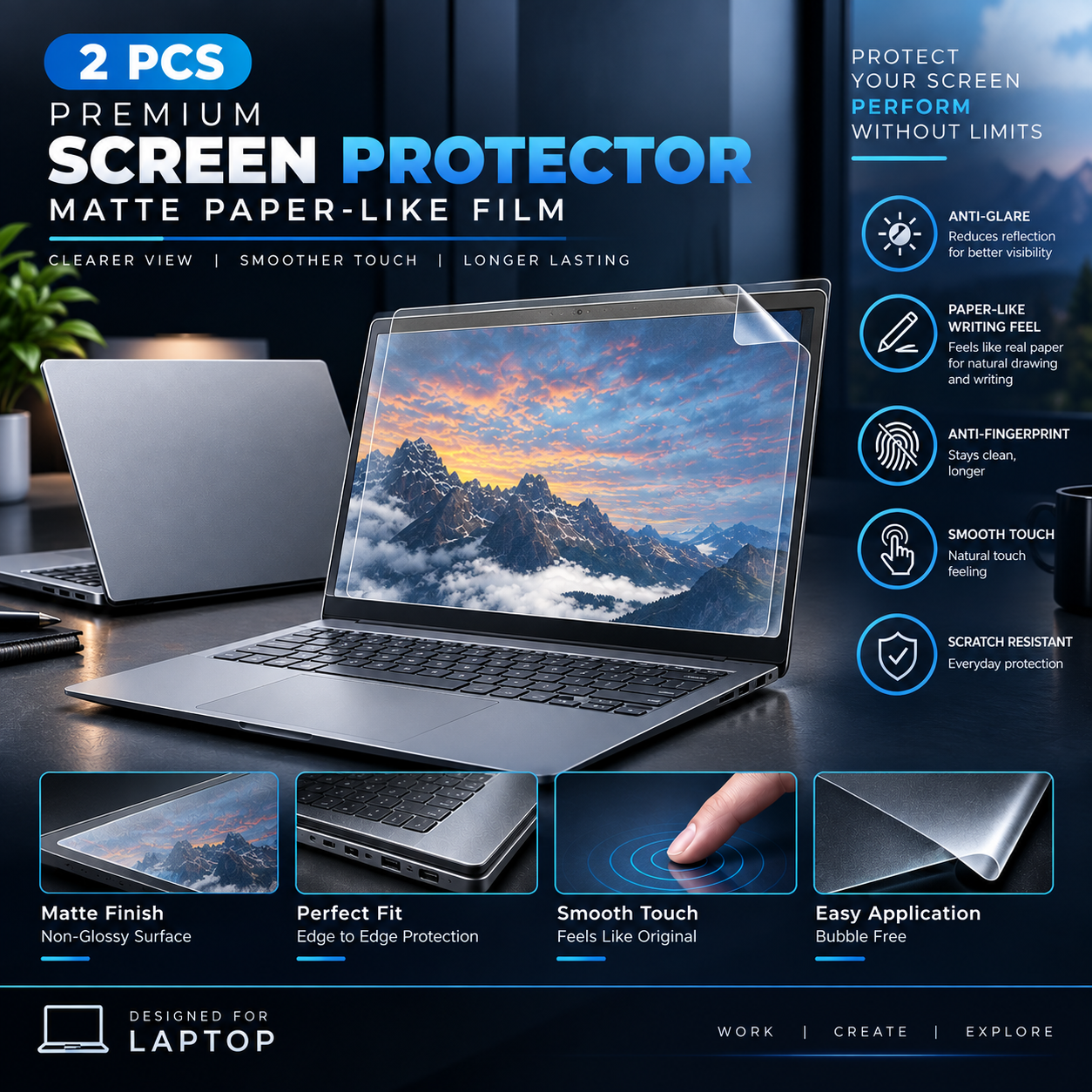 Other Dell Laptop Models Hydrogel Screen Protector (2 PCS) – Matte / Clear