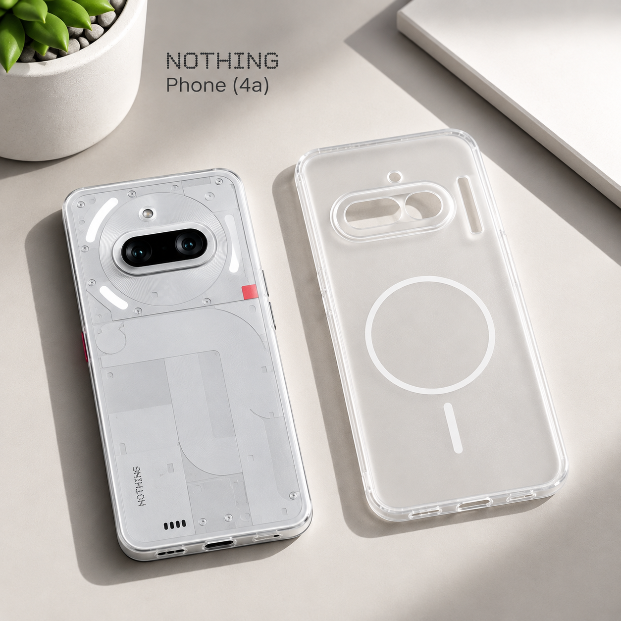 Nothing Phone 4a Clear Case + Hydrogel Screen Protector Combo