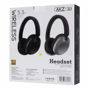 AKZ-30 Over-Ear Bluetooth compatible 5.3 Headphones BT / TF / FM Modes HiFi Sound Wireless Headset – Brown