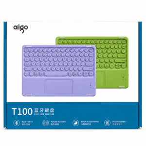 ALGO T100 Wireless Bluetooth Keyboard with Built-in Touchpad – Green/Purple