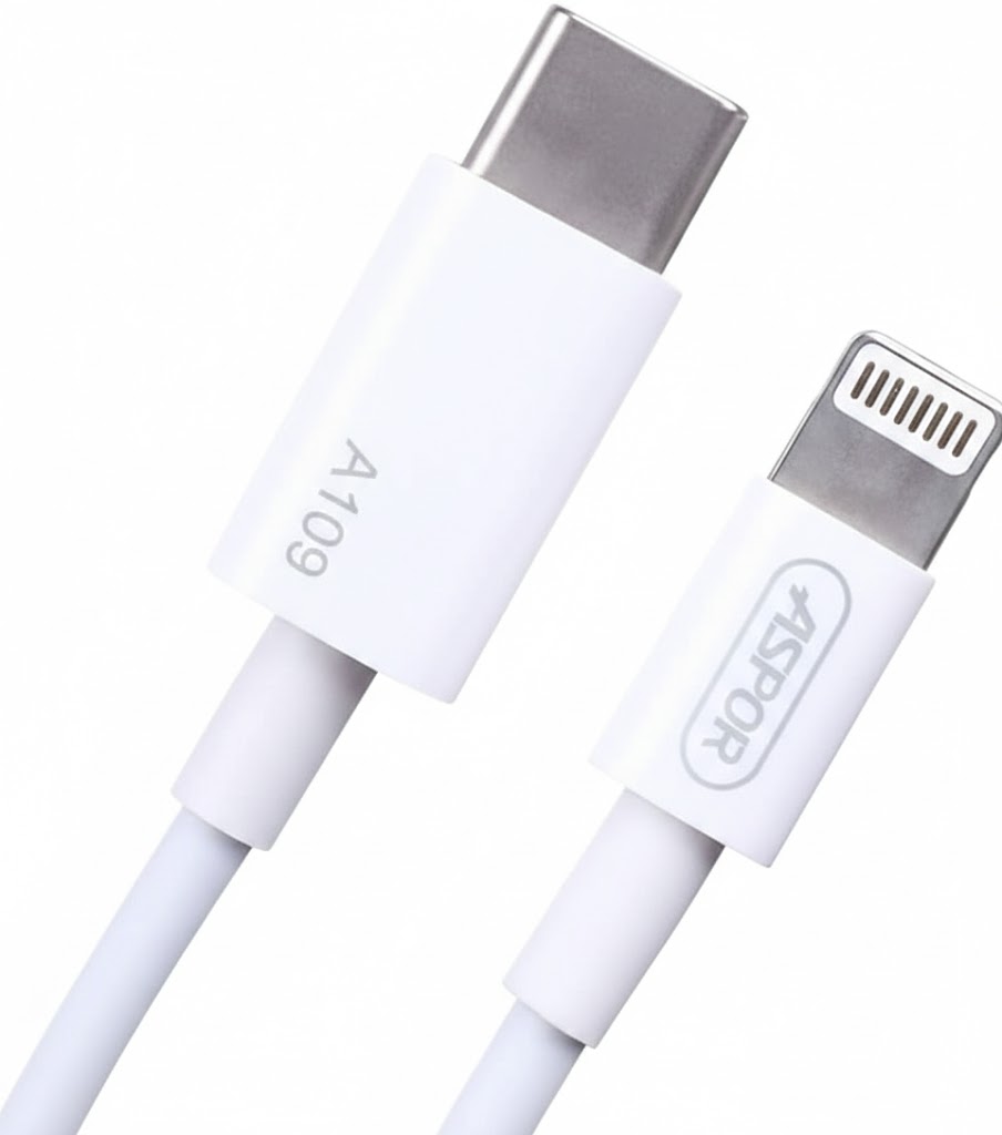 Aspor A109L 27W USB-C to Lightning Fast Charging Cable 2 Meter