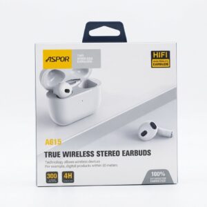 ASPOR A615 AirPods 3 with HIFI Surround Sound, Bluetooth 5.1, Wireless Charging