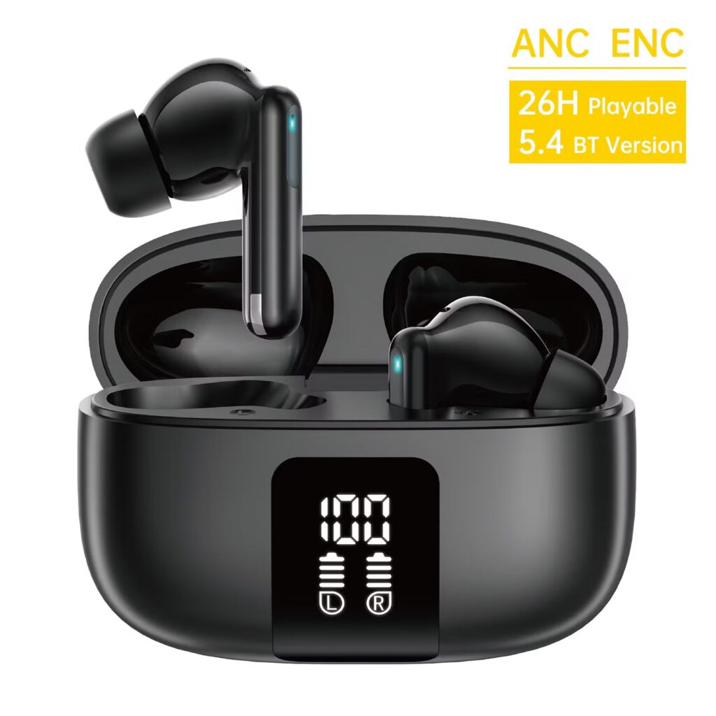 Aspor A639 ANC & ENC Wireless Earbuds 26h Total Battery Life