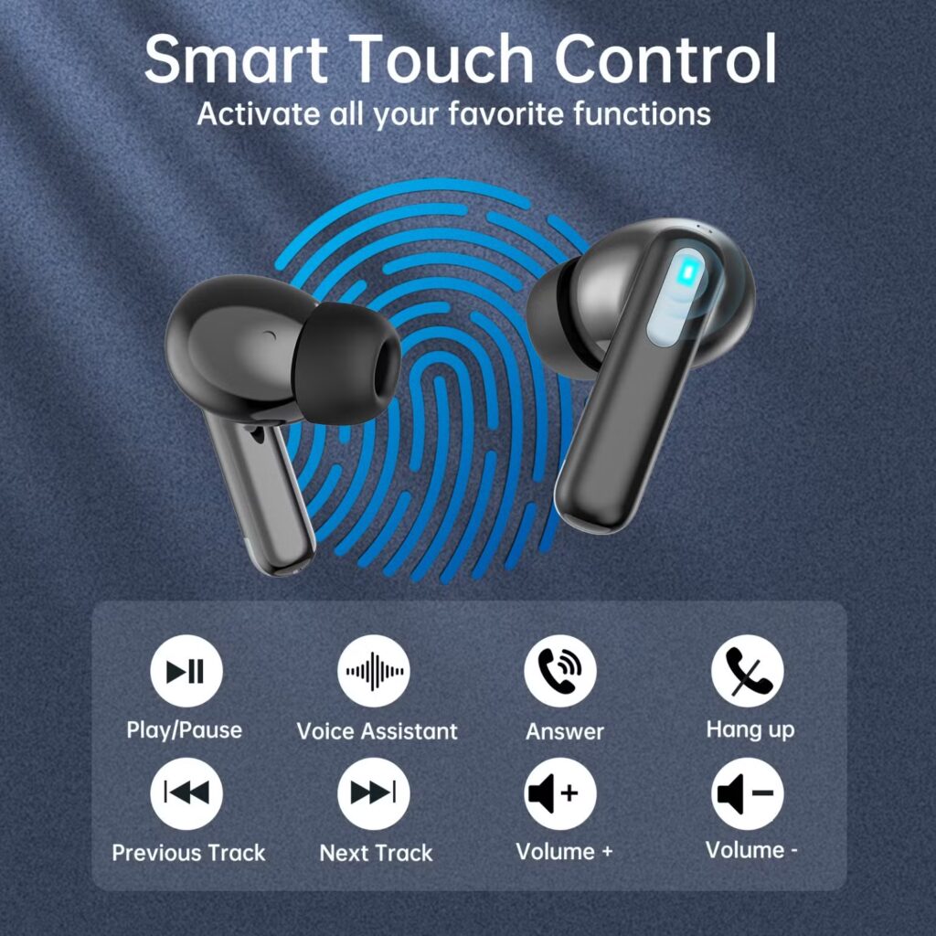 Aspor A639 ANC & ENC Wireless Earbuds 26h Total Battery Life