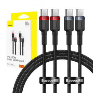 Baseus Cafule Charging Cable USB‐C to USB‐C 100W 1m 2pcs Red Black+Grey Black P10318306003‐00