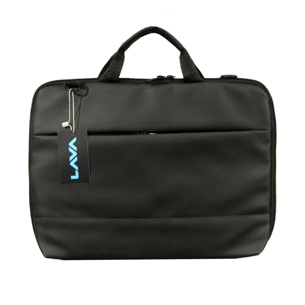 CX02 14.0 Inch Ultra Slim Laptop Bag – PU Leather, Black