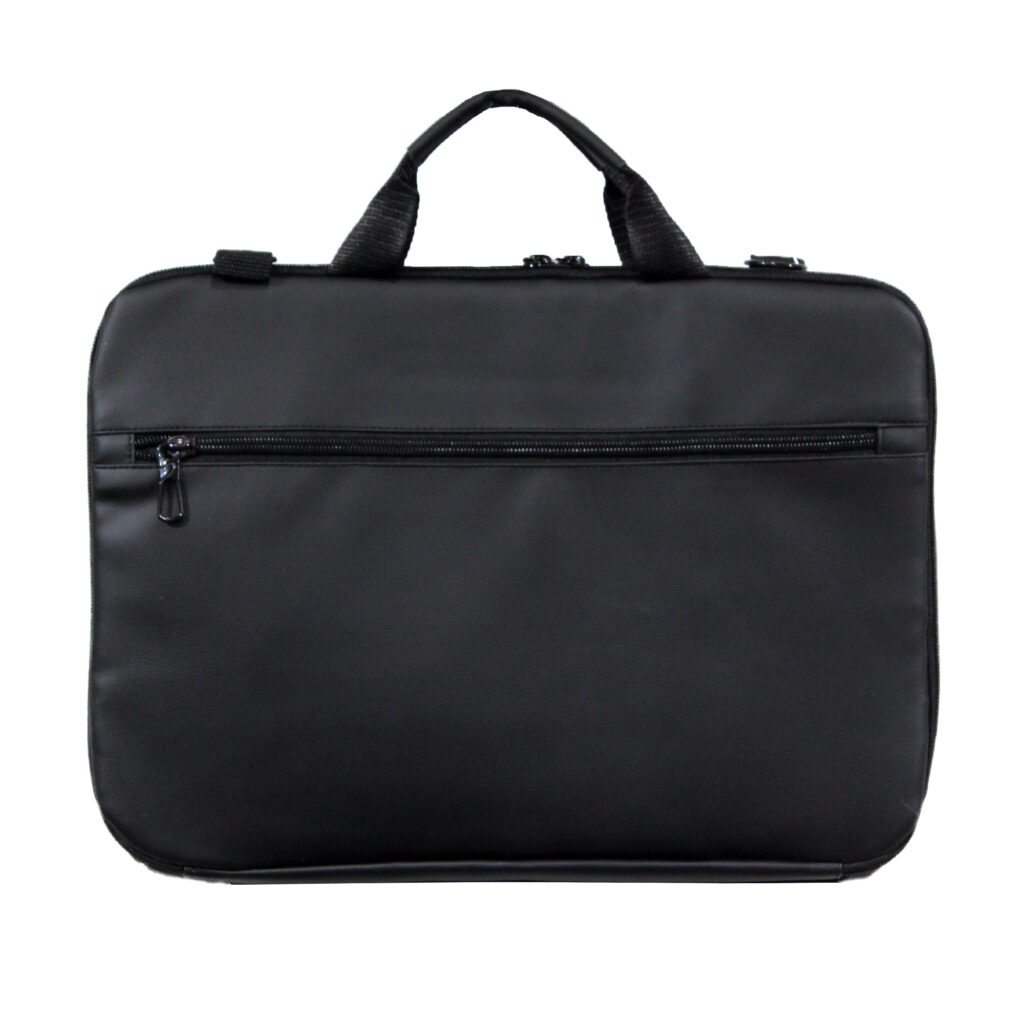 CX02 14.0 Inch Ultra Slim Laptop Bag – PU Leather, Black