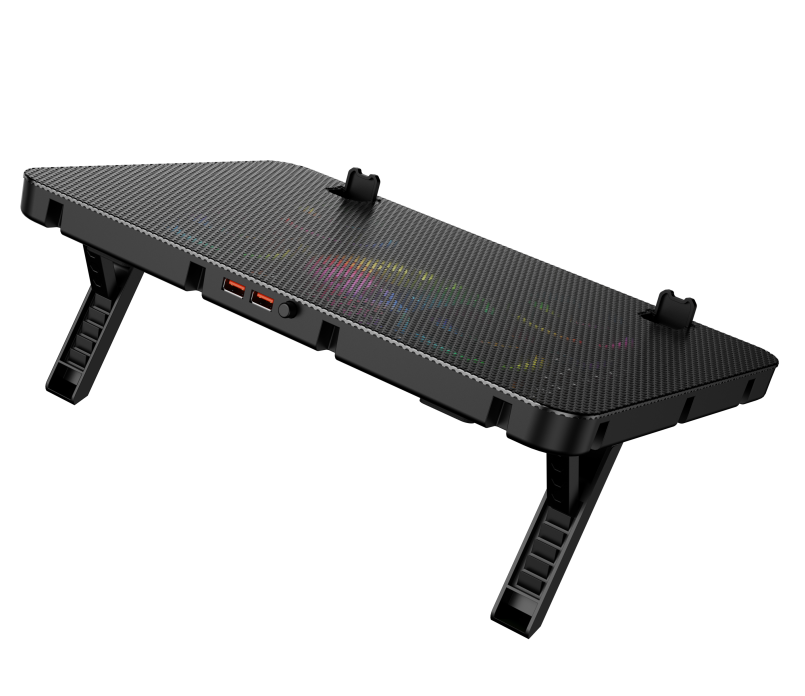 HAWK 069 laptop 5 Fan cooling Pad Ergonomic Cooling Pad with Adjustable Height (Black)