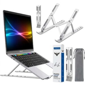 HAWK HK11 Portable & Foldable Aluminium Laptop Stand SILVER