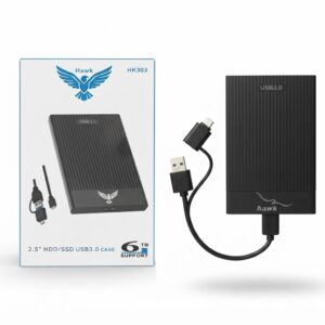 HAWK HK303 2.5″ HDD Case USB 3.0 BLACK