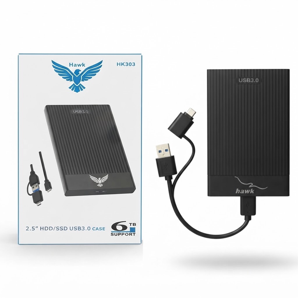 HAWK HK303 2.5″ HDD Case USB 3.0 BLACK
