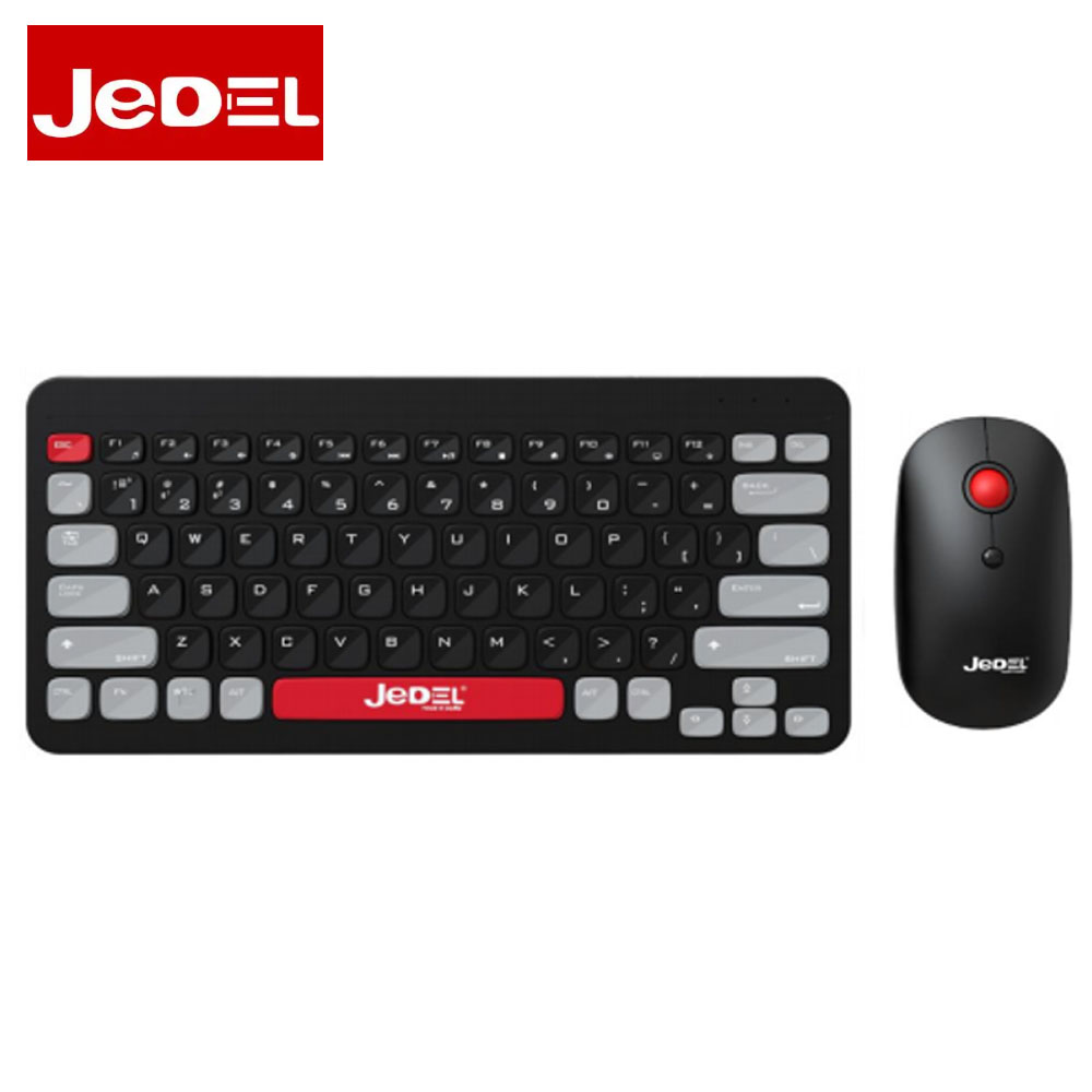 JEDEL WS681 Mini Stylish Wireless Gaming Keyboard Mouse Combo