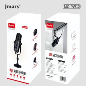 JMARY MC-PW12 USB Mic 360 Degree Rotating Zero Latency Desktop Microphone