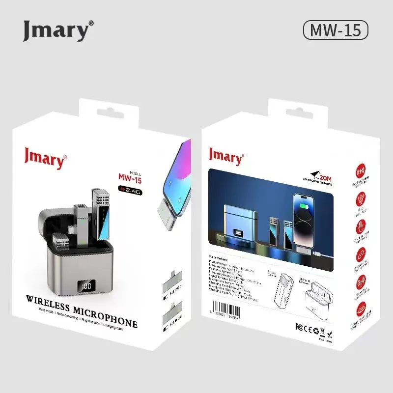 Jmary MW-15 2.4G Type C Dual Wireless Microphone For Mobile