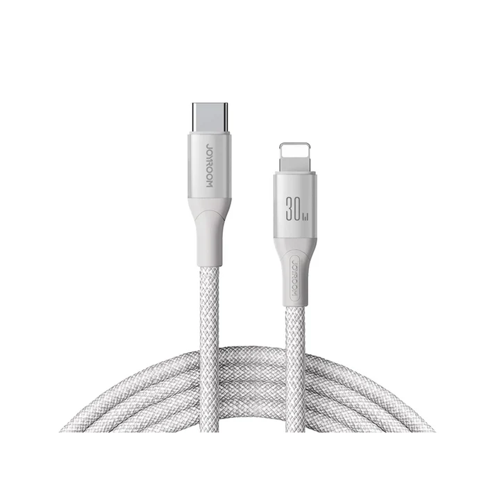 JOYROOM S-A28 1M 30W Type-C to Lightning Flash Series Fast Charging Data Cable WHITE