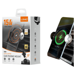 LDNIO MA02 15W Car Wireless Charger Stand – Fast Charging, Adjustable Design