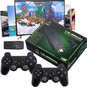 M8 (64GB) HDMI Game Stick Lite Console – 2.4G Wireless Controllers – 4K – 10,000 Video Game Retro Box – Plug and Play