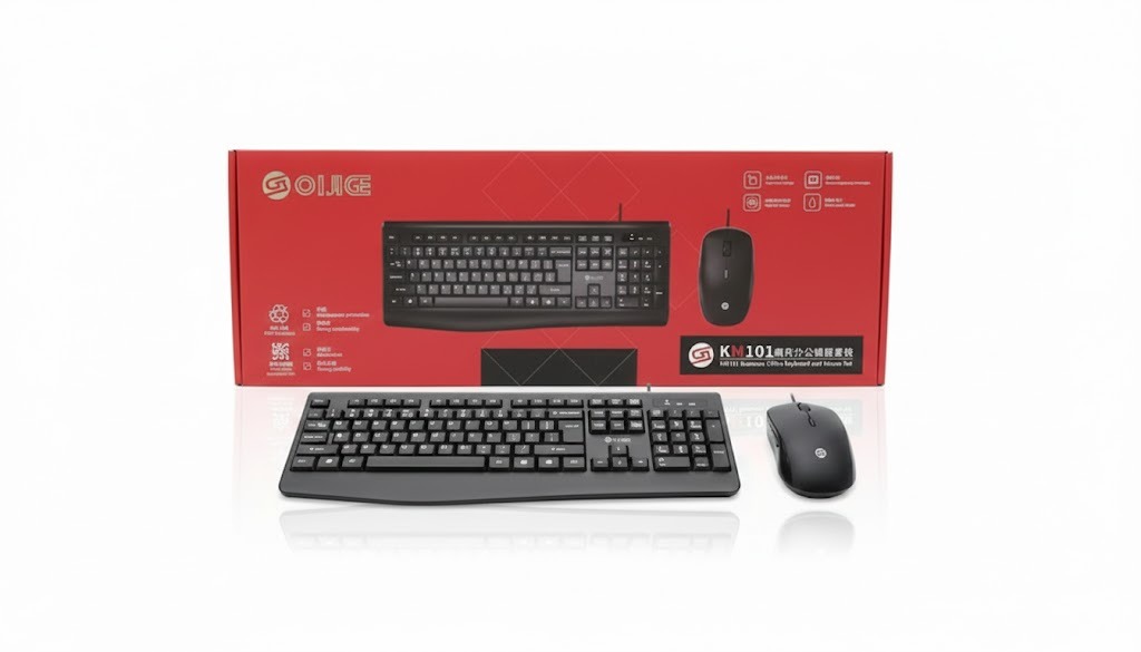 OIJIGE K101 Wired Combo keyboard & Mouse Set business office