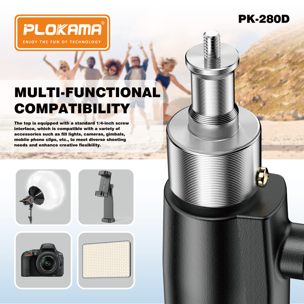 Plokama PK-280D Heavy Duty Tripod Stand 2.8m Light Stand Strong & Stable