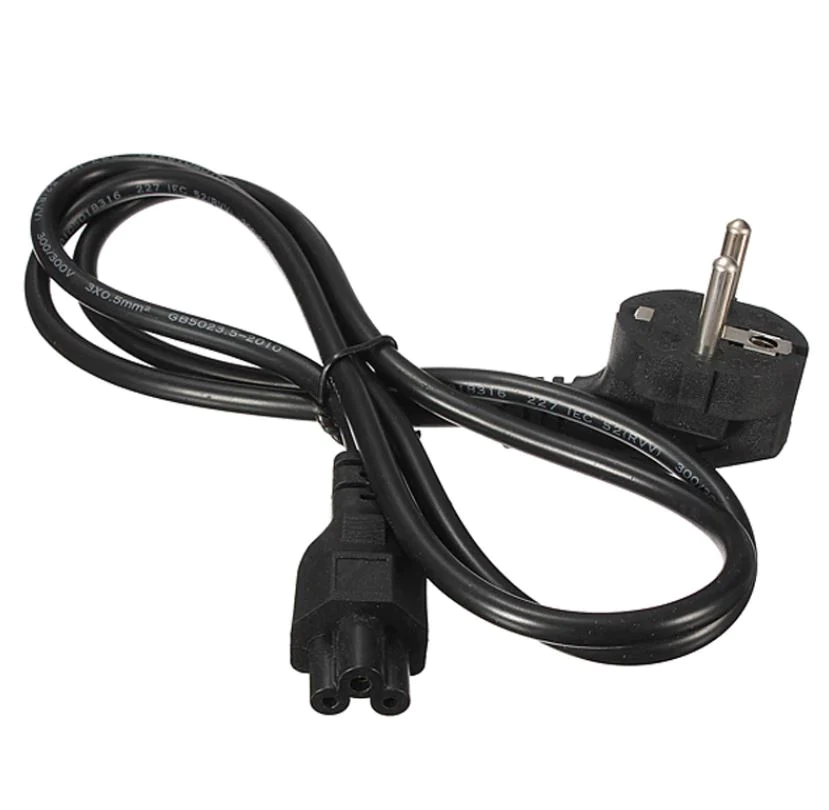 Plug 3-Prong Laptop Power Cord Cable Lead 3 Pin Charger AC Adapter – Black