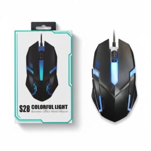 S28 RGB Gaming Wired Mouse Precision Control with Dynamic Lighting