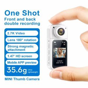 S70 Thumb Camera HD 1080P Direct-Recording 180 Rotation Magnetic 30fps Sport Camera Lightweight Pet Sport Camera